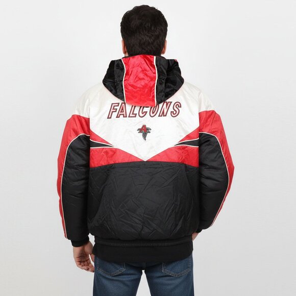 VINTAGE Pro Player NFL Atlanta Falcons Puffer Jacket Starter Parka Bomber Coat - Picture 16 of 16